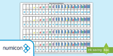 11 to 20 Numicon Shapes Number Track